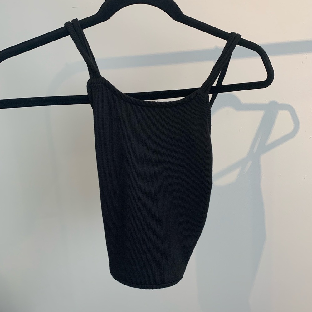 Halter open back criss cross crop top
